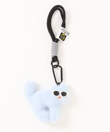 Revo.（レボ）の「コード ストラップ付き ボア ファー アニマル マスコット マルチチャーム イヌ ネコ クマ ぬいキーホルダー ぬいぐるみチャーム バッグチャーム（チャーム）」