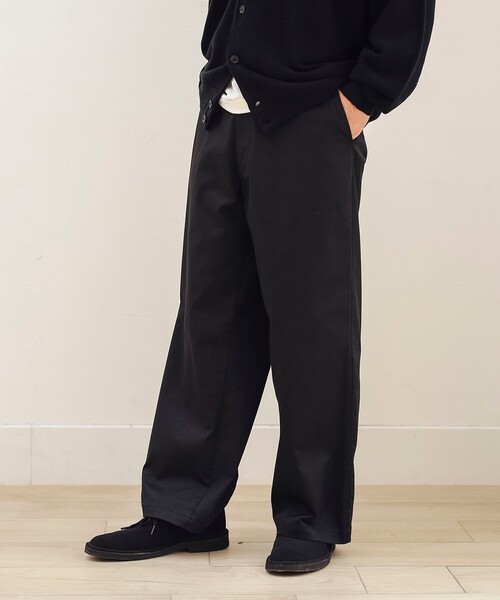 UNIVERSAL OVERALL（ユニバーサルオーバーオール）の「【別注】UNIVERSAL OVERALL / ワイド パンツ（その他パンツ・メンズ・ベージュ/ブラック・S/M/L/XL）」の4枚目の写真