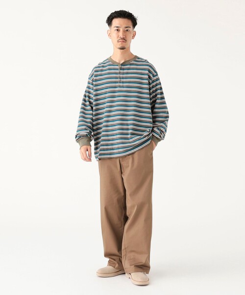 UNIVERSAL OVERALL（ユニバーサルオーバーオール）の「【別注】UNIVERSAL OVERALL / ワイド パンツ（その他パンツ・メンズ・ベージュ/ブラック・S/M/L/XL）」の5枚目の写真