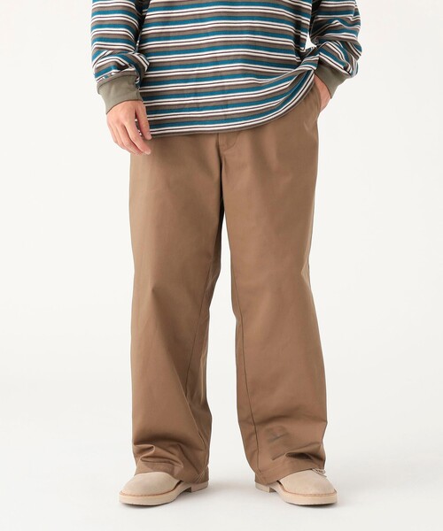 UNIVERSAL OVERALL（ユニバーサルオーバーオール）の「【別注】UNIVERSAL OVERALL / ワイド パンツ（その他パンツ・メンズ・ベージュ/ブラック・S/M/L/XL）」の6枚目の写真