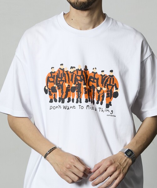 cotton pan（コットンパン）の「COTTON PAN/コットンパン スタンバーオイル フロントプリントTシャツ / CP25AW-FH001（Tシャツ/カットソー・メンズ・ブラック/ホワイト・L/M）」の4枚目の写真