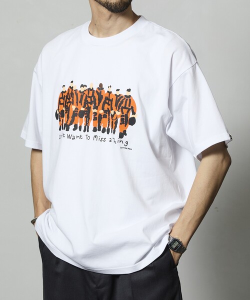 cotton pan（コットンパン）の「COTTON PAN/コットンパン スタンバーオイル フロントプリントTシャツ / CP25AW-FH001（Tシャツ/カットソー・メンズ・ブラック/ホワイト・L/M）」の3枚目の写真