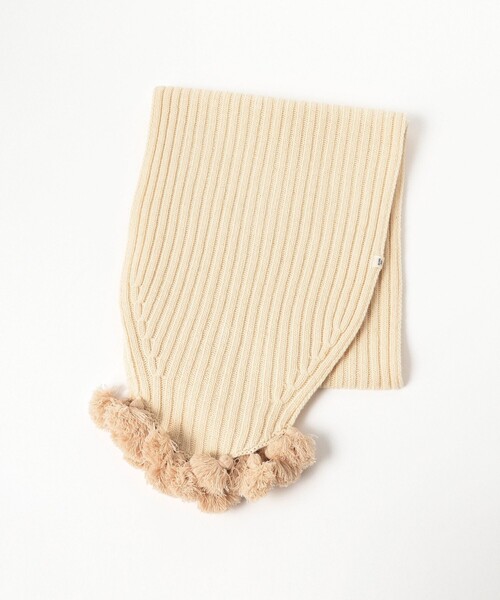 BEAMS BOY（ビームスボーイ）の「タッセル リブ マフラー（マフラー・レディース・ネイビー/ホワイト系その他7・ONE SIZE）」の3枚目の写真