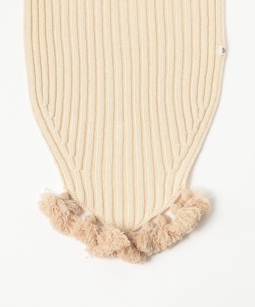 BEAMS BOY（ビームスボーイ）の「タッセル リブ マフラー（マフラー・レディース・ネイビー/ホワイト系その他7・ONE SIZE）」の4枚目の写真