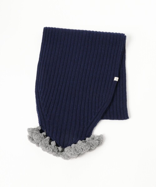 BEAMS BOY（ビームスボーイ）の「タッセル リブ マフラー（マフラー・レディース・ネイビー/ホワイト系その他7・ONE SIZE）」の5枚目の写真