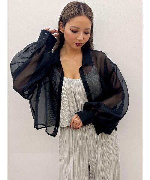 GYDA(ジェイダ)の「SHEERショートシャツ(シャツ/ブラウス・レディース・オフホワイト・FREE)」の20枚目の写真