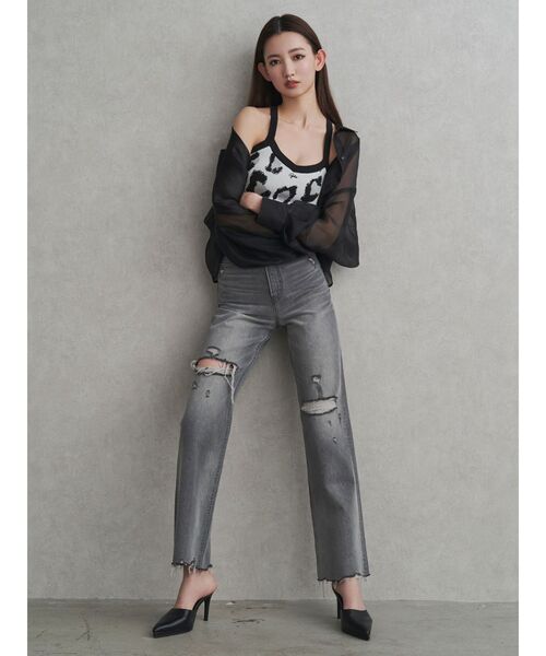 GYDA(ジェイダ)の「SHEERショートシャツ(シャツ/ブラウス・レディース・オフホワイト・FREE)」の8枚目の写真