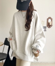 Java（ジャバ）の「《JaVaジャバコラボ》リラクシーに着こなす、オンナっぽカジュアル！裏起毛ワイドネックスーパービッグスウェット（スウェット）」