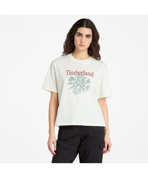 Timberland(ティンバーランド)の「半袖 グラフィック Tシャツ レディース(Tシャツ/カットソー・レディース・ライトホワイト・LARGE/MEDIUM/SMALL)」の3枚目の写真