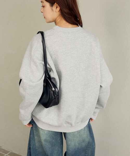 PUBLUX（パブリュクス）の「MARY QUANT × PUBLUX/マリークワント ワンポイント ロゴ刺繍 裏起毛 スウェット　限定展開（スウェット・レディース・ブラック/グレー/チャコールグレー/ナチュラル/ブラウン/ネイビー・ﾌﾘ-）」の15枚目の写真