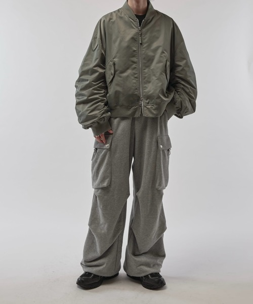 Lui's（ルイス）の「【Neucon/ニューコン】ダブルポケットパラシュートスウェットカーゴパンツ（スウェットパンツ・メンズ・グレー/ブラック・2/1）」の9枚目の写真