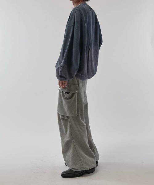 Lui's（ルイス）の「【Neucon/ニューコン】ダブルポケットパラシュートスウェットカーゴパンツ（スウェットパンツ・メンズ・グレー/ブラック・2/1）」の12枚目の写真