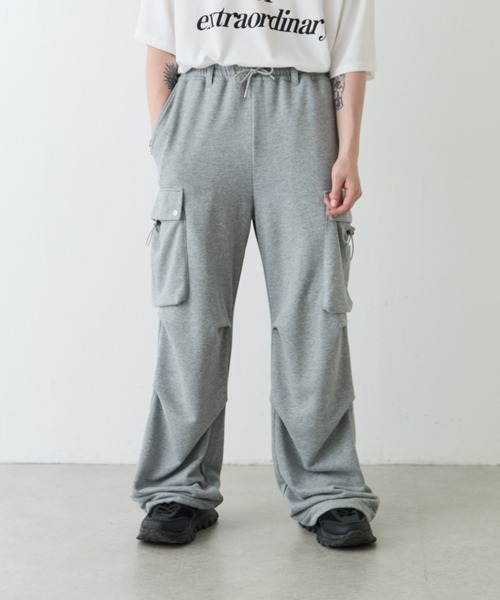 Lui's（ルイス）の「【Neucon/ニューコン】ダブルポケットパラシュートスウェットカーゴパンツ（スウェットパンツ・メンズ・グレー/ブラック・2/1）」の17枚目の写真