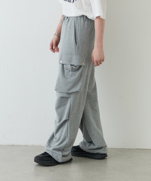 Lui's（ルイス）の「【Neucon/ニューコン】ダブルポケットパラシュートスウェットカーゴパンツ（スウェットパンツ・メンズ・グレー/ブラック・2/1）」の18枚目の写真