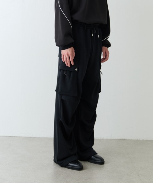 Lui's（ルイス）の「【Neucon/ニューコン】ダブルポケットパラシュートスウェットカーゴパンツ（スウェットパンツ・メンズ・グレー/ブラック・2/1）」の14枚目の写真