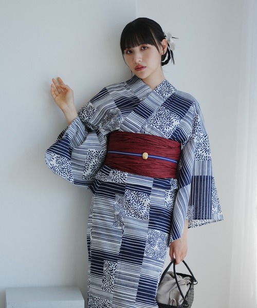 ウタタネ　浴衣セット セール】ひとりで着れる！かんたん二部式浴衣セット utatane