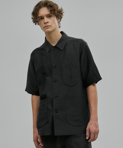 セール】リネンキュプラ レイルロードシャツ S/S（シャツ/ブラウス