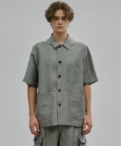 リネンキュプラ レイルロードシャツ S/S（シャツ/ブラウス）｜UNITED