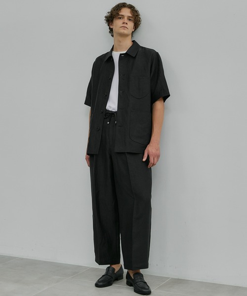 セール】リネンキュプラ レイルロードシャツ S/S（シャツ/ブラウス