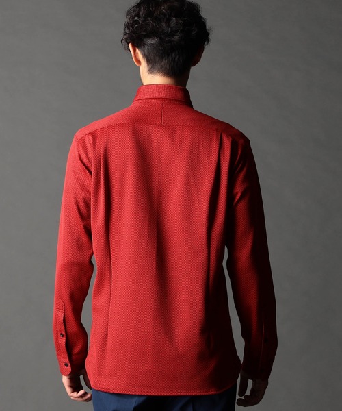 NICOLE CLUB FOR MEN（ニコルクラブフォーメン）の「ジオメトリックスタンドボタンダウンシャツ（シャツ/ブラウス・メンズ・ブラック系/ブルー系/オレンジ系/ホワイト系・MEDIUM/LARGE/X-LARGE）」の10枚目の写真