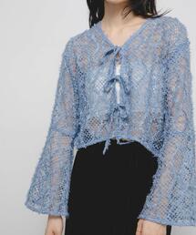 KBF（ケイビーエフ）の「フェザーメッシュカーディガン（カーディガン/ボレロ）」