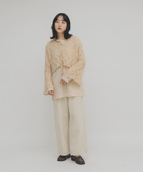 KBF(ケイビーエフ)の「フェザーメッシュカーディガン(カーディガン/ボレロ・レディース・ブラック/ブルー/ベージュ・ONE)」の10枚目の写真