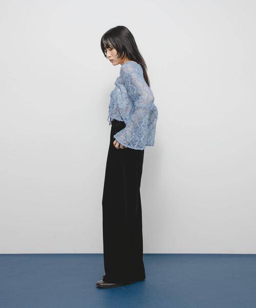 KBF(ケイビーエフ)の「フェザーメッシュカーディガン(カーディガン/ボレロ・レディース・ブラック/ブルー/ベージュ・ONE)」の20枚目の写真