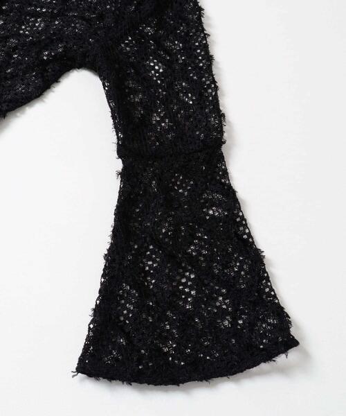 KBF(ケイビーエフ)の「フェザーメッシュカーディガン(カーディガン/ボレロ・レディース・ブラック/ブルー/ベージュ・ONE)」の6枚目の写真