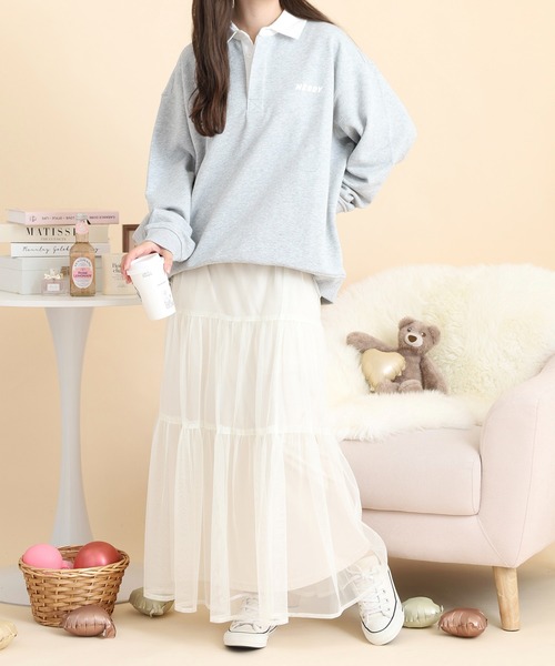 NERDY（ノルディ）の「ラグビースウェットシャツ（スウェット・メンズ・ネイビー/ホワイト/グレー・M/S/L）」の13枚目の写真