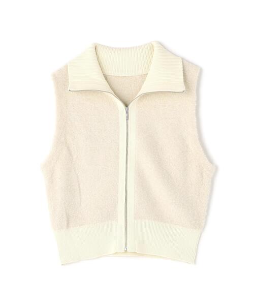 NATURAL BEAUTY BASIC(ナチュラルビューティーベーシック)の「◇ブークレジップニットベスト(ベスト・レディース・ブルー/オフホワイト/グレー・FREE)」の5枚目の写真