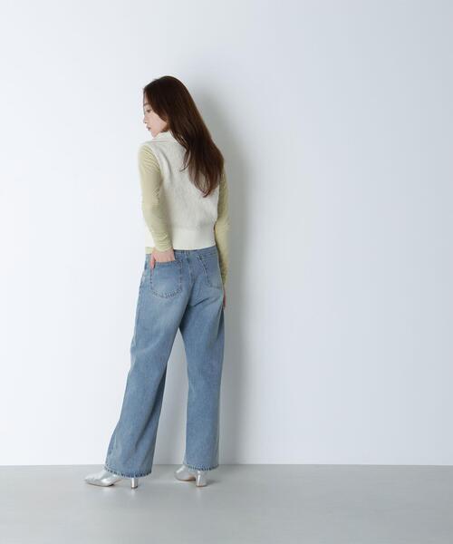 NATURAL BEAUTY BASIC(ナチュラルビューティーベーシック)の「◇ブークレジップニットベスト(ベスト・レディース・ブルー/オフホワイト/グレー・FREE)」の14枚目の写真