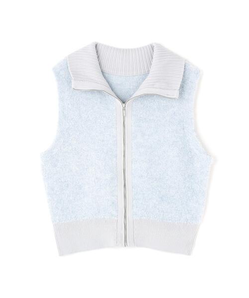 NATURAL BEAUTY BASIC(ナチュラルビューティーベーシック)の「◇ブークレジップニットベスト(ベスト・レディース・ブルー/オフホワイト/グレー・FREE)」の18枚目の写真