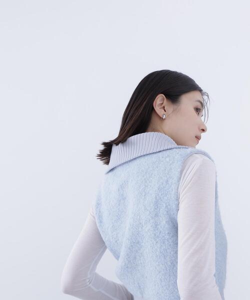 NATURAL BEAUTY BASIC(ナチュラルビューティーベーシック)の「◇ブークレジップニットベスト(ベスト・レディース・ブルー/オフホワイト/グレー・FREE)」の21枚目の写真