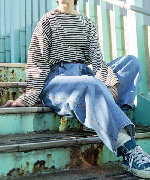 PAR ICI（パーリッシィ）の「13OZデニム ワイドタックパンツ（デニムパンツ・レディース・ブルー/ネイビー/サックスブルー・M/S）」の16枚目の写真