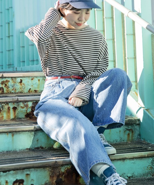 PAR ICI（パーリッシィ）の「13OZデニム ワイドタックパンツ（デニムパンツ・レディース・ブルー/ネイビー/サックスブルー・M/S）」の17枚目の写真