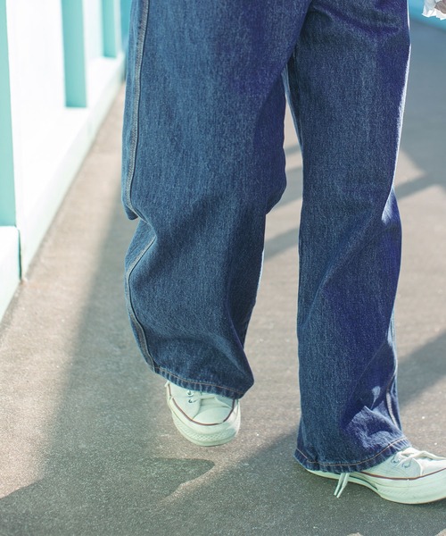 PAR ICI（パーリッシィ）の「13OZデニム ワイドタックパンツ（デニムパンツ・レディース・ブルー/ネイビー/サックスブルー・M/S）」の8枚目の写真