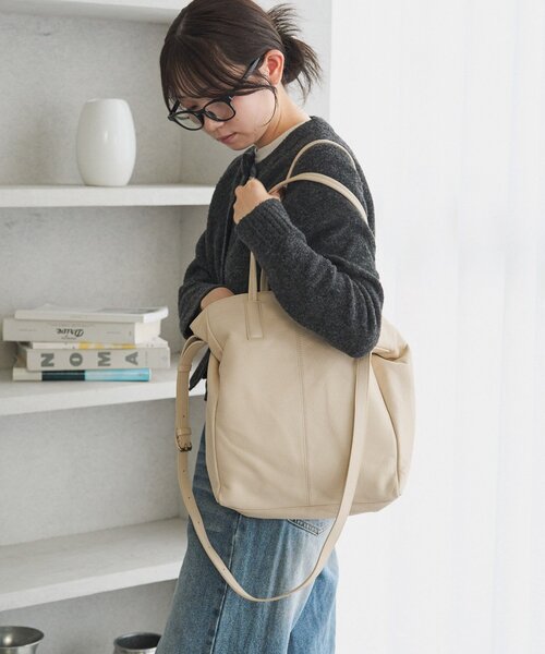 レザー2WAYトートバッグ（トートバッグ）｜russet（ラシット）の
