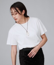 UNTITLED（アンタイトル）の「【接触冷感/コットン100/洗える/Tシャツ】半袖天竺プルオーバー（Tシャツ/カットソー）」