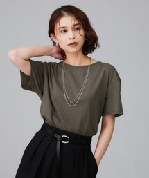 UNTITLED | 【接触冷感/コットン100/洗える/Tシャツ】半袖天竺プルオーバー(Tシャツ/カットソー)