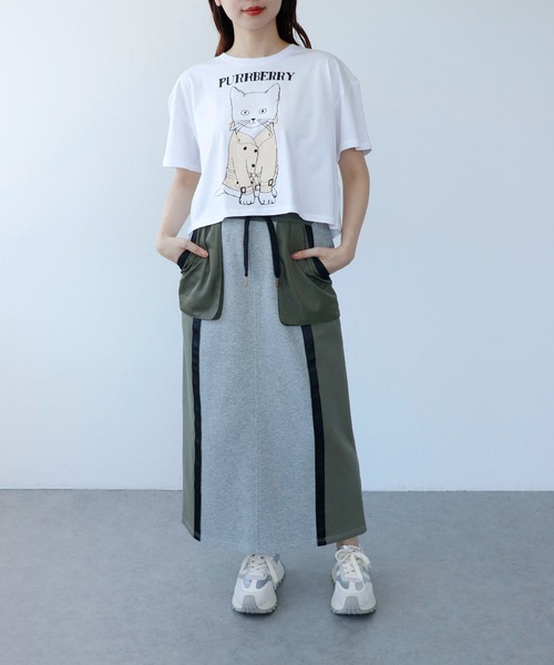 Cepica(セピカ)の「【BLACK SCORE】PURRBERRY CROPPED T(Tシャツ/カットソー・レディース・ホワイト・FREE)」の2枚目の写真