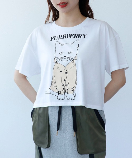 Cepica(セピカ)の「【BLACK SCORE】PURRBERRY CROPPED T(Tシャツ/カットソー・レディース・ホワイト・FREE)」の14枚目の写真