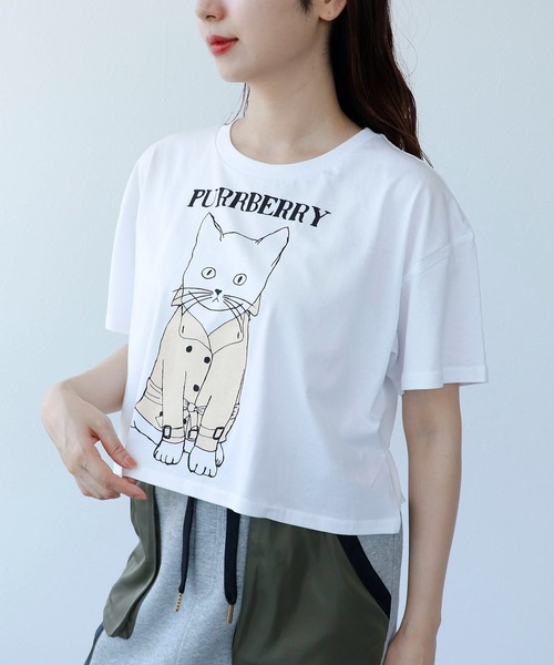 Cepica(セピカ)の「【BLACK SCORE】PURRBERRY CROPPED T(Tシャツ/カットソー・レディース・ホワイト・FREE)」の13枚目の写真