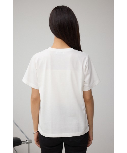 AZUL by moussy(アズールバイマウジー)の「C/T冷感レースロゴTシャツ(Tシャツ/カットソー・レディース・オフホワイト/ブラック/ブラウン・FREE)」の9枚目の写真