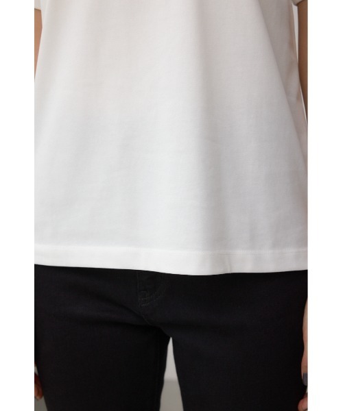 AZUL by moussy(アズールバイマウジー)の「C/T冷感レースロゴTシャツ(Tシャツ/カットソー・レディース・オフホワイト/ブラック/ブラウン・FREE)」の12枚目の写真