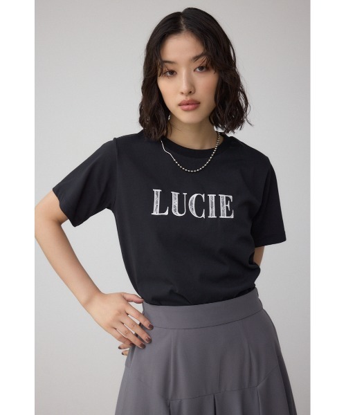 AZUL by moussy(アズールバイマウジー)の「C/T冷感レースロゴTシャツ(Tシャツ/カットソー・レディース・オフホワイト/ブラック/ブラウン・FREE)」の15枚目の写真