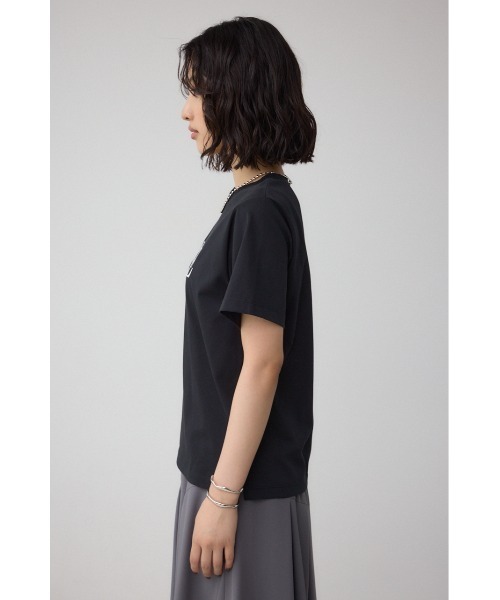 AZUL by moussy(アズールバイマウジー)の「C/T冷感レースロゴTシャツ(Tシャツ/カットソー・レディース・オフホワイト/ブラック/ブラウン・FREE)」の18枚目の写真