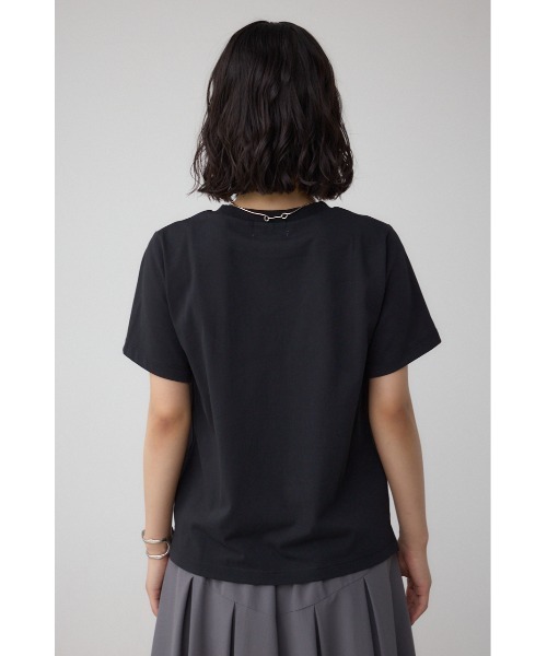 AZUL by moussy(アズールバイマウジー)の「C/T冷感レースロゴTシャツ(Tシャツ/カットソー・レディース・オフホワイト/ブラック/ブラウン・FREE)」の19枚目の写真