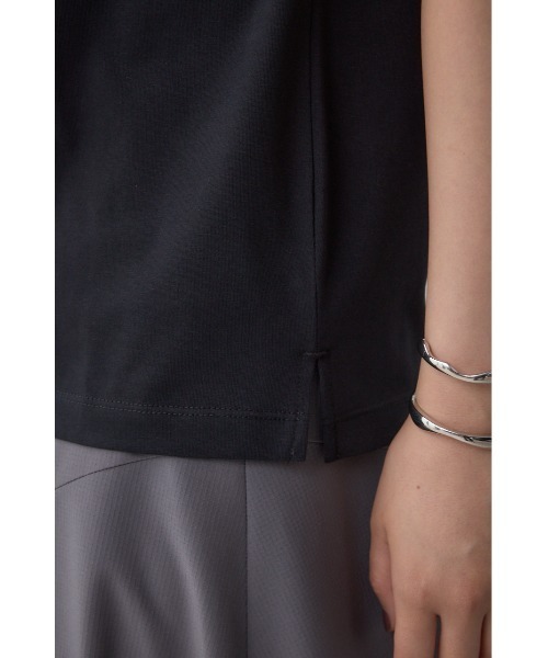 AZUL by moussy(アズールバイマウジー)の「C/T冷感レースロゴTシャツ(Tシャツ/カットソー・レディース・オフホワイト/ブラック/ブラウン・FREE)」の22枚目の写真