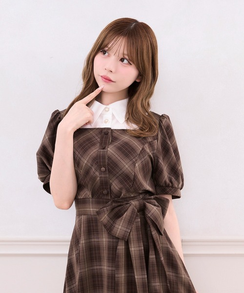 apres jour(アプレジュール)の「【セット着用可能】レイヤードパフスリトップス(シャツ/ブラウス・レディース・ブラック系その他2/ブラウン系その他/グレー系その他/ブラック系その他・フリー/X-LARGE)」の4枚目の写真