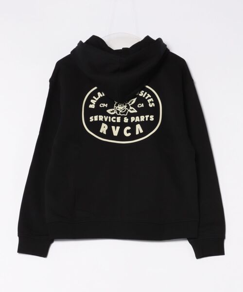 RVCA(ルーカ)の「RVCA/ルーカ COURT ZIP HOODIE パーカー BF044-015(パーカー・レディース・ブラック/ホワイト/グレー・S/M)」の4枚目の写真